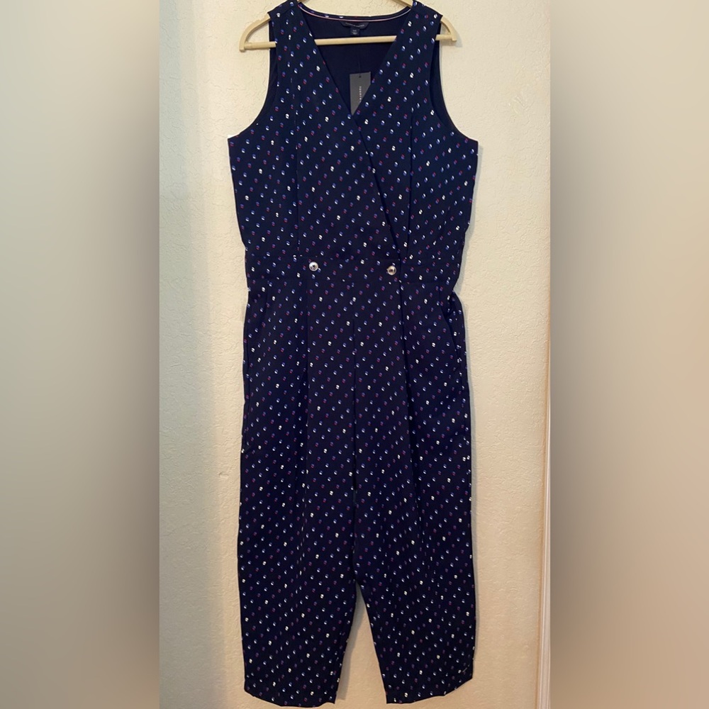 TOMMY HILFIGER Geo Print Navy Jumpsuit